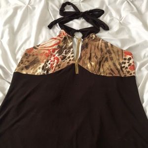 Sleeveless shimmery top